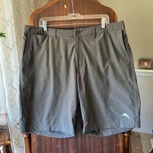 Tommy Bahama Mens Size 38x9” Performance Golf Drawstring Stretch Gray Shorts